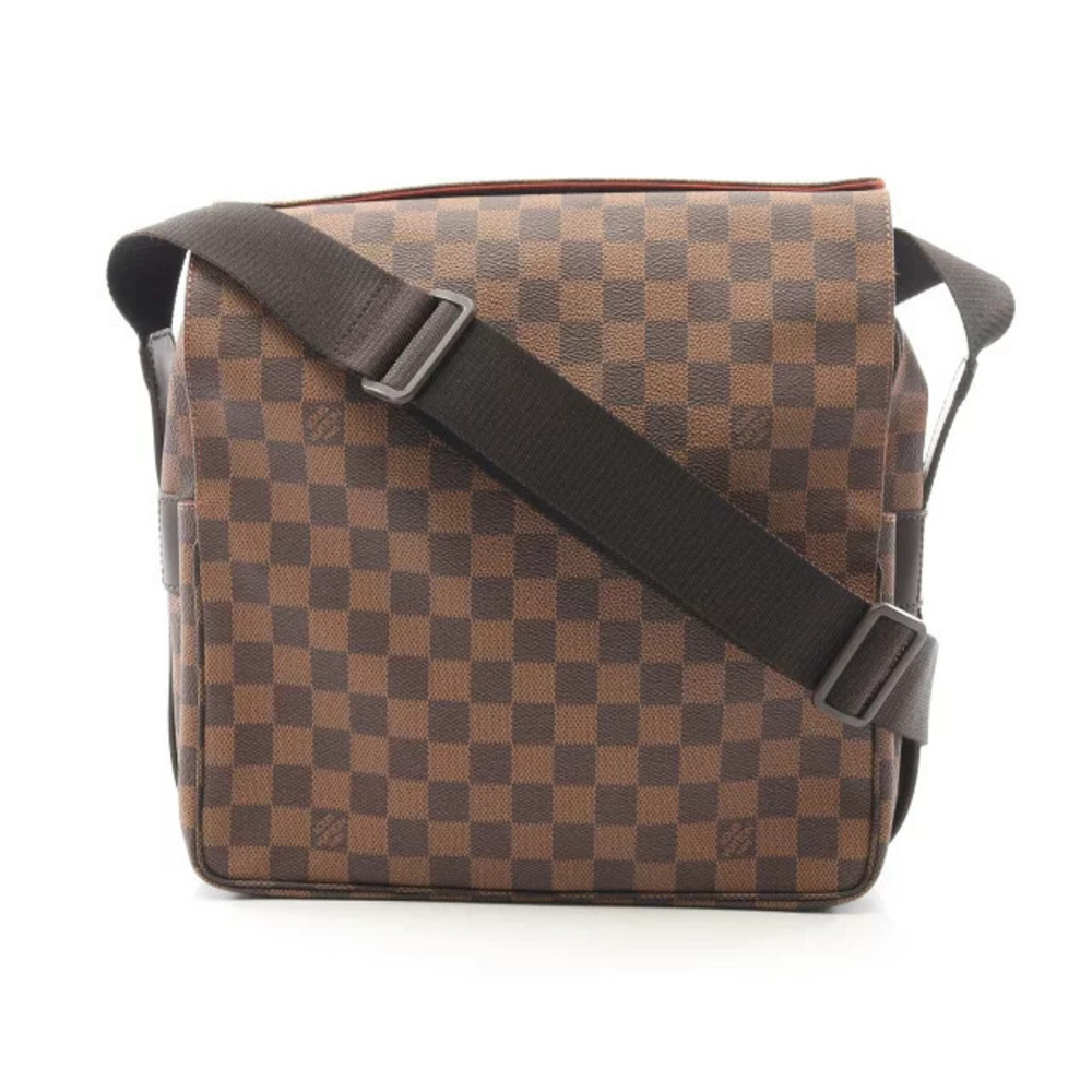 Louis Vuitton Naviglio Shoulder Bag Canvas Leather Damier Brown